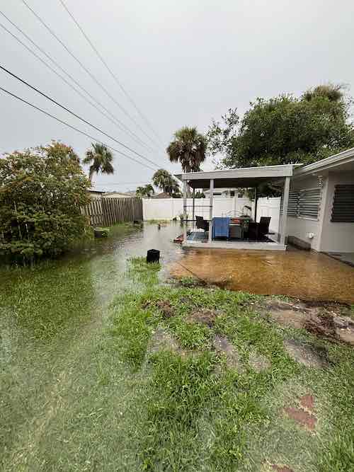 Backyard Flooding Venice FL