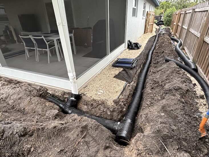 French Drain Installation - Venice Drainage