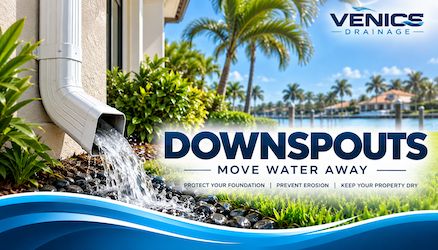 downspout drainage - venice drainage sm