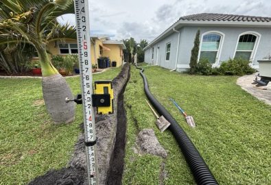yard flooding drainage project venice island